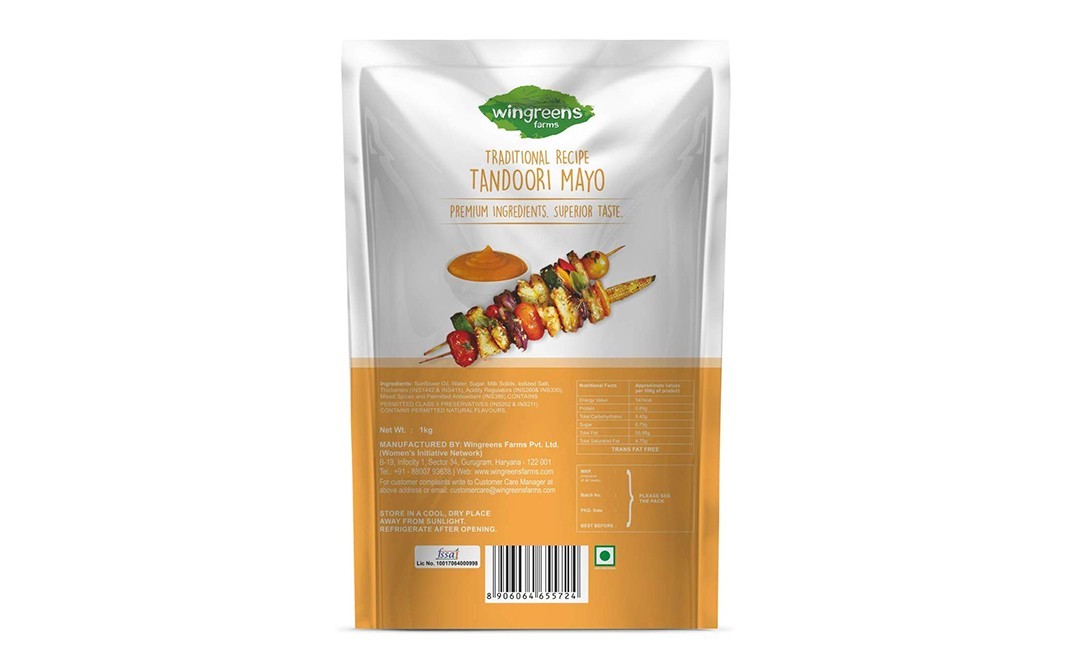 Wingreens Farms Traditional Recipe Tandoori Mayo    Pack  1 kilogram